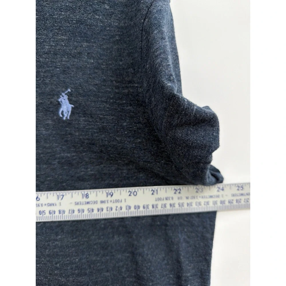 Polo Ralph Lauren‎ XL Custom Slim Fit V-Neck T-Shirt Gray Blue Heather Cotton